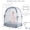 Picture of L RUNNZER Baby Pack and Play Tent, Pack N Play Canopy to Keep Baby from Climbing Out, Crib Tent for Playard, Pop Up Mini Crib Tent Against Falls, R07s-blue