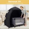 Picture of Funyoo Pop Up Blackout Tent for Babbies and Toddlers, One Click Setup Baby Travel Crib Tent, Blackout Cover for Pack N Play and Baby Crib