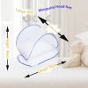 Picture of CMINGJ Portable Mosquito Head Net Foldable Pop-Up Travel Essentials Mosquito Net for Bed Free Installation-Large Size Suitable for Bedroom, Camping, nap (Large)