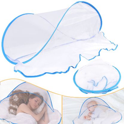 Picture of Portable Mosquito Net Tent, Folding Mosquito Head Net, Pop Up Mosquito Tent Netting for Bedding Camping Traveling Patio (1 Pack, Large)