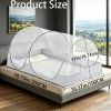 Picture of CMINGJ Portable Mosquito Net Foldable Pop-Up Travel Mosquito Net for Bed Free Installation-Suitable for Baby Adults Bedroom, Camping, nap, Patio (Large-Side Zipper(White net))