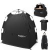 Picture of PandaEar Portable Blackout Tent for Babies and Toddlers, Privacy Canopy Cover for Pack N Play, Mini Cribs, Foldable Sleep Pod Travel & Indoor Use, Blocks 95% Light, Black