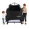 Picture of PandaEar Portable Blackout Tent for Babies and Toddlers, Privacy Canopy Cover for Pack N Play, Mini Cribs, Foldable Sleep Pod Travel & Indoor Use, Blocks 95% Light, Black