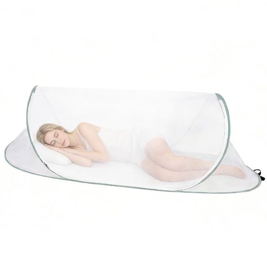 Picture of FORUP Pop Up Mosquito Tent | Quick Setup Portable & Foldable Mosquito Net for Bedroom, Camping, Patio (77 * 30 * 23 Inch)
