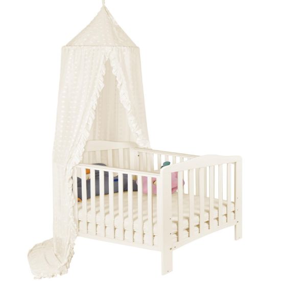 Picture of Princess Bed Canopy for Girls - Crib Canopy for Bed - Mosquito Net for Bed, Kids Bed Canopy with Princess Room Decor for Girls Bedroom,Children's Reading Room Decor (Beige)