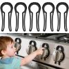 Picture of Gas Stove Knob Locks Protecting Kids and Pets; Oven Knob Covers for Child Safety (5 Pack,Black)