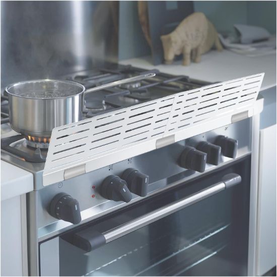 Picture of SDSNTE Adjustable Child Safety Stove Guard - Heavy-Duty Heat- Resistant Child Proof Stove Guard that Protects from Burns and Scalds 17-34