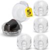 Picture of Gas Stove Knob Covers for Child Safety - 5 Pack Durable and Heat Resistant Oven Knob Covers for Baby Proofing Electric or Gas Stoves - Easy Install Clear View Stove Safety Knob Covers - Highcraft