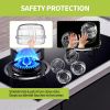 Picture of 6 Pack Gas Stove Knob Covers - Heat-Resistant Baby Proof Stove Knob Locks with Universal Size, Stove Child Proof Knobs with Adhesive, Stove Safety Guard for Kids Toddler Pet(Transparent)