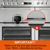 Picture of 2-Pack Oven Lock Child Safety - Oven Baby Proofing Door Lock with Heat-Resistant Adhesive, No Drill - Safety Locks for Ovens/Stoves/Dishwashers to Keep Toddlers Pet Safe (Check Size for Fit) (Black)