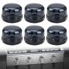 Picture of 6-Pack Stove Knob Safety Covers - Gas Oven Knob Locks for Diameter Under 2.7 inch, Heat Resistant & Adhesive Base (Black)