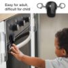 Picture of Moonybaby Childproof Oven Door Lock, Child Safety Oven Front Lock(ONLY for Flat Surface), Heat-Resistant, No Tool Needed, Jet Black