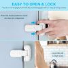 Picture of CLYMENE Refrigerator Fridge Freezer Door Lock for Kids, Child Proof Refrigerator Latch Lock to Keep Door Closed, No Tools Required and Easy Installation (White)