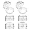 Picture of Stove Knob Safety Covers, Gas Stove Knob Locks with Adhesive Universal Size Oven Knob Covers for Child Safety Gas Stove Knob Covers Baby Pet Child Proof Stove Knob Covers - 6pcs Clear