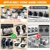 Picture of YTDSUP Locks for Gas Stove knobs (5 Pack), Gas Stove Knob Locks for Child Safety, Child Proof Oven Knob Locks, Oven Knob Safety, Upgraded - Black