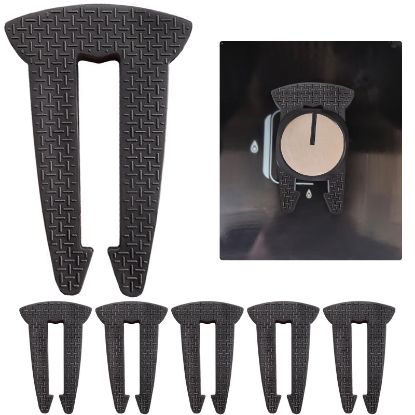 Picture of 6PCS Gas Stove Knob Safety Covers, Baby Burners Proof Stove Knob Lock, Children and Pets Silicone Safety Stove Knob Lock, Heat-Resistant Stove Locks(Black)