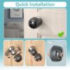 Picture of SAFELON 4 Pcs Transparent Safety Door Knob Covers for Toddler, Childproof Door Locks, Easy to Install (Clear-Black)