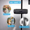 Picture of LEXNG 2 Pack Premium Child Safety Lock for French Fridge/Side-by-Side Refrigerator/Double Door Freezer or Cabinet, Adjustable Width & Easy to Install (Black)