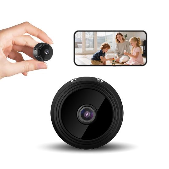 Picture of CoillBlow Hidden Camera Mini Spy Camera WiFi 1080P, Wireless Indoor Security Camera with Night Vision & Motion Detection, Nanny Cam for Home Baby Pet Monitor,TF Card Storage (Black)