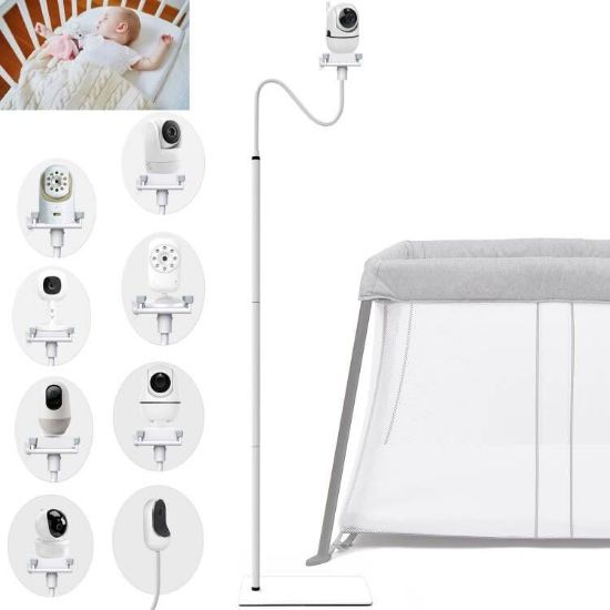 Picture of EYSAFT Baby Monitor Floor Stand Holder Mount Compactible for Nanit Pro & Flex Stand,Infant Optics DXR-8 Pro,VTech,Momcozy,HelloBaby,VAVA,nooie IPC100,Motorola VM75/VM50G/VM44