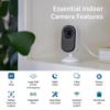 Picture of Arlo Essential Indoor Security Camera 2K (2nd Gen, 2023 Release) - Wired Plug-in Power, Person Recognition, Animal Detection, 1-Month Trial of Secure Plan, Automated Privacy Shield, 1 Cam, White