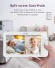 Picture of Comfyer BM01 7" HD Split-Screen Baby Monitor with 2 1080P Cameras, 48 Hrs 6000mAh Battery Runs 2 Days in VOX Mode, No WiFi Monitor with a Flexible Bracket, 2 Way Audio, Remote PTZ, Auto Night Vision
