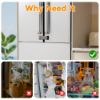Picture of EUDEMON Updated French Fridge Lock French Door Refrigerator/Freezer Lock Apply to Max 2.28"(58mm) Two Door Gap Distance,Cabinet Cupboard Lock for Kids & Babies,Easy to Install(1 Pack,Black)