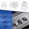 Picture of Stove Knob Safety Covers for Child (5 + 1 Pack), Upgraded Universal Size Press Gas Stove Knob Covers with Adhesive, Heat-Resistant Childproof Oven Locks for Kids and Pets (Clear)