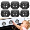 Picture of Gas Stove Knob Covers - Heat-Resistant Baby Proof Stove Knob Covers, Universal Size Gas Stove Knob Locks, Stove Child Proof Knobs with Adhesive, Stove Safety Guard for Kids Toddler Pet(6 Pack)