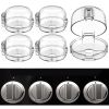 Picture of Stove Knob Safety Covers, for Knob Diameter Less Than 2.4", Press Gas Stove Knob Locks, Unlock with Two-Finger, Oven Knob Covers for Child Safety, Clear, Pack of 5