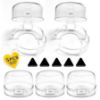 Picture of Shularis Stove Knob Safety Covers, 5Pcs Fits 90% Oven/Stove 5 Heat Alert Stickers Oven Knob Covers for Child Safety, 2nd Gen Kitchen Burner Childproofing, Gas Stove Knob Locks for Kid Baby Pet (Clear)