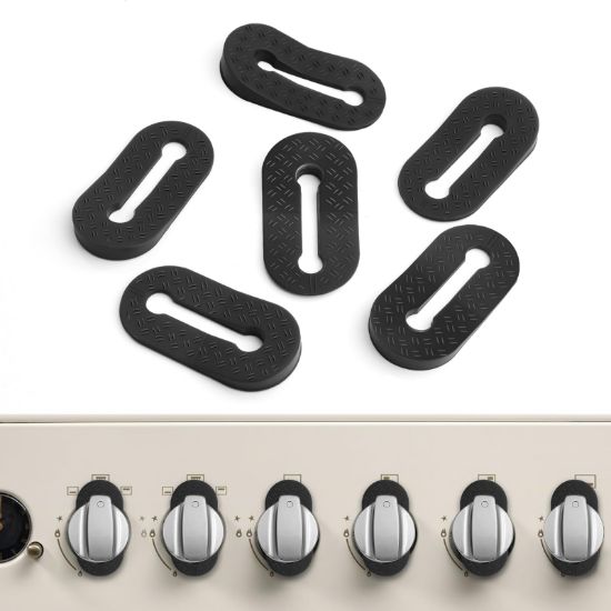Picture of Silicone Stove Knob Safety Locks - Child Proof Oven Knob Locks (6 Pack)]
