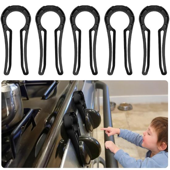Picture of Gas Stove Safety Knob Lock, Baby Proof Stove Oven Locks, Kids Proof Stove Guard, Clear (Pack of 5)