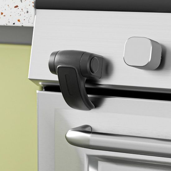 Picture of SAFELON 1 PC Baby Safety Oven Door Lock, Kitchen Safety Locks for Babies, Childproof Oven Locks for Kids, Heat-Resistant, No Screws & Drilling (Black)
