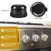 Picture of 5-Pack Stove Knob Covers for Child Safety - Universal Size Gas Stove Knob Covers with Adhesive, Heat-Resistant Baby Proof Stove Knob Covers, Dual-Key Oven Knob Covers for Child Safety and Pet (Black)