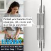 Picture of ELCOOR Refrigerator Door Handle Covers, Set of 6, Keep Your Kitchen Appliance Clean from Food Stains, Smudges, Drips, Oil, Washable and Form-Fitting, Protector for Fridge, Ovens, Dishwashers(Grey)