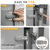 Picture of 2 Pack Refrigerator Lock for Kids with Adhesive, Child Proof Fridge Locks to Keep Door Closed, RV Refrigerator Door Latch, Freezer Door Lock for Toddlers Dogs and Cats, Easy Installation