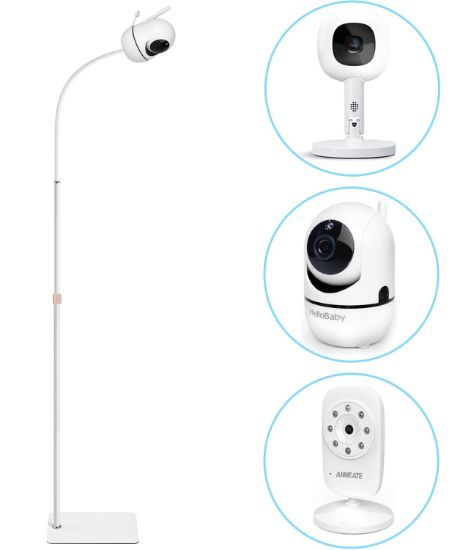 Picture of AISVAN Adjustable Height Baby Monitor Floor Stand Holder for Hellobaby HB6560/HB6550 HB65/HB66/HB248 Baby Monitor and Also Compatible with The Nanit Pro Smart Monitor & Flex Stand