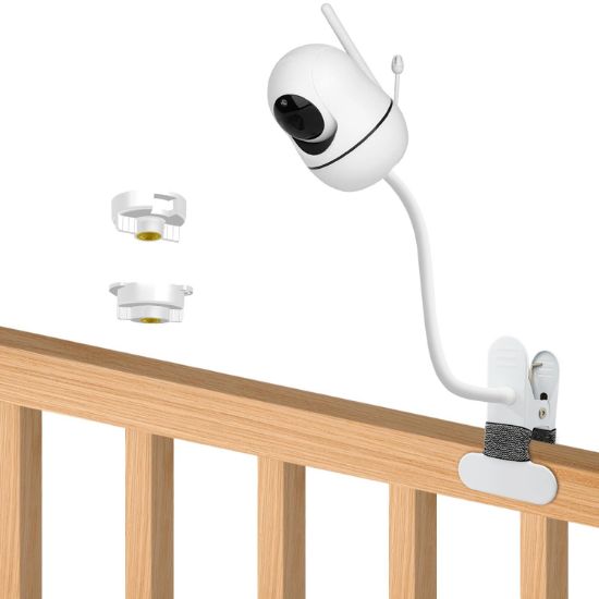 Picture of Baby Monitor Mount Compatible with HelloBaby HB6550/HB65/HB66/HB248,ANMEATE SM935E Baby Monitor Camera 15.7 inches Flexible Clip Clamp Mount Long Gooseneck Arm, Baby Monitors Holder Without Tools