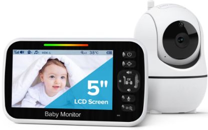 Picture of GoodBaby Baby Monitor with Camera and Audio - No WiFi, Remote Pan-Tilt-Zoom, Night Vision, Temperature Sensor, 2-Way Talk, 8 Lullabies, 30-Hour Battery Life960ft Long Range