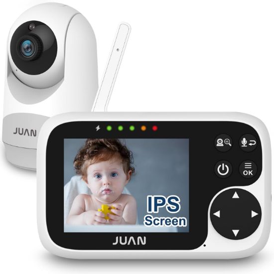 Picture of JUAN Video Baby Monitor with Camera and Audio - No WiFi Baby Camera Monitor with 3.2'' IPS Screen for Kids/Pets/Elderly, Pan/Tilt/Zoom Camera, 1000FT, Night Vision, VOX Mode