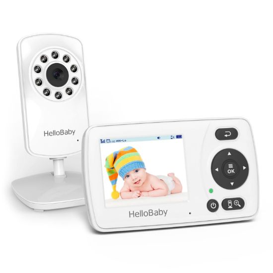 Picture of HelloBaby HB30 Video Baby Monitor with Digital Camera and Audio, No WiFi No App Safety Baby Monitor, 8 Languages, Auto Night Vision, 1000ft Transmission Range, 2.4 inch Portable Screen