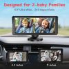 Picture of Dual Baby Car Camera for 2 Kids - 6.9 Split Screen Ultrawide HD Display with 2 Cameras, IR Night Vision, Easy Installation, Dual Car Camera Baby Monitor for Infant & Toddler Safety by Fodkh