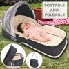 Picture of YVMVDV Portable Travel Bassinet for 0-8M Baby, Portable Travel Baby Bed, Cosleeping Baby Bed with Mosquito Net, Lightweight and Foldable