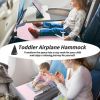 Picture of AWAHITAWA Toddler Airplane Bed, Portable Kids Airplane Seat Extender, Airplane Travel Essentials for Toddlers, Comfortable Footrest for Kids, Must-Have Toddler Travel Bed for Flights (Pink)