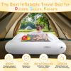 Picture of Abdtech Inflatable Kids Travel Bed - Portable Comfortable Air Mattress with 3 Sides Safety Bumpers - Blow Up Bed for Camping & Travel (53 Inches)