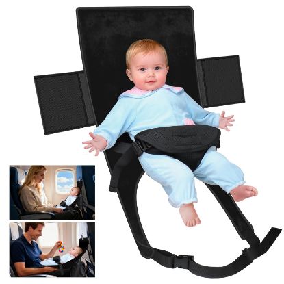 Picture of TRELC Portable Baby Airplane Bed, Toddler Airplane Bed for 1-8 Months Old Baby, Babies Infant Beds for Flight, Baby Travel Essential for Flying
