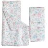 Picture of DuShow Cotton Toddler Nap Mat Floral for Girls,Roll Up Slumber Bags,Toddler Nap Mat with Removable Pillow, Kids Sleeping Mat for Daycare and Preschool Kindergarten-Flower