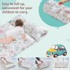 Picture of DuShow Cotton Toddler Nap Mat Floral for Girls,Roll Up Slumber Bags,Toddler Nap Mat with Removable Pillow, Kids Sleeping Mat for Daycare and Preschool Kindergarten-Flower