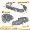 Picture of Tykacna Travel Toddler Bed, 3-in-1 Portable Foldable Toddler Chair,Soft Foam Floor Bed Lounger with Washable Cover,Star